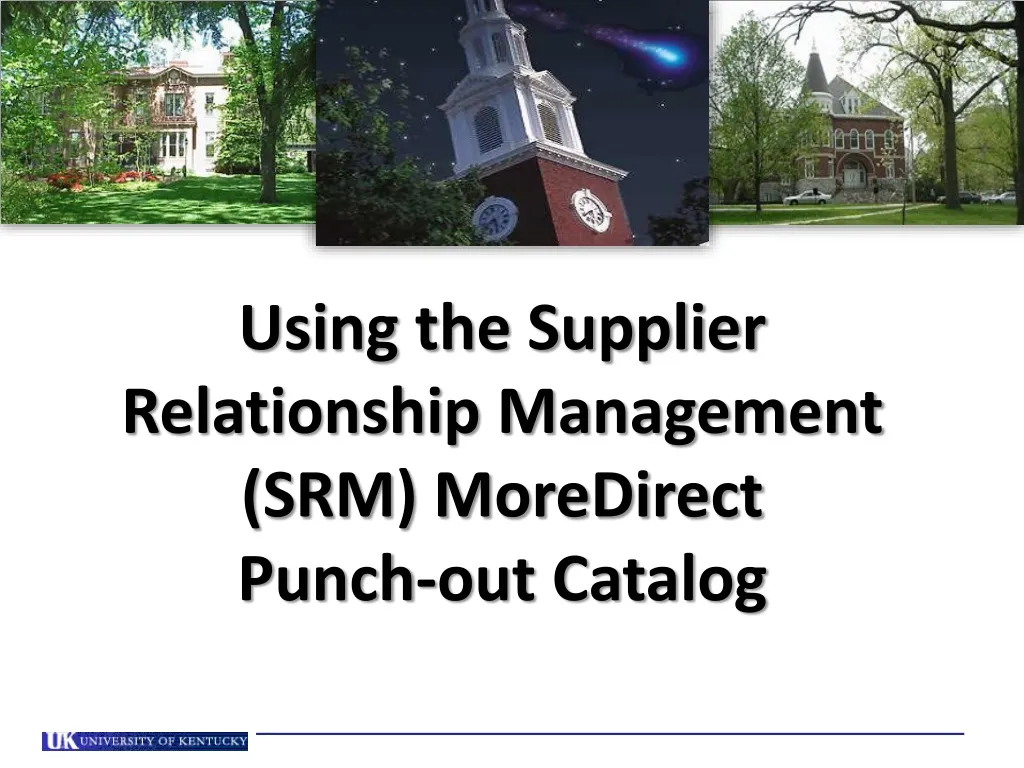 using the supplier relationship management srm moredirect punch out catalog n.