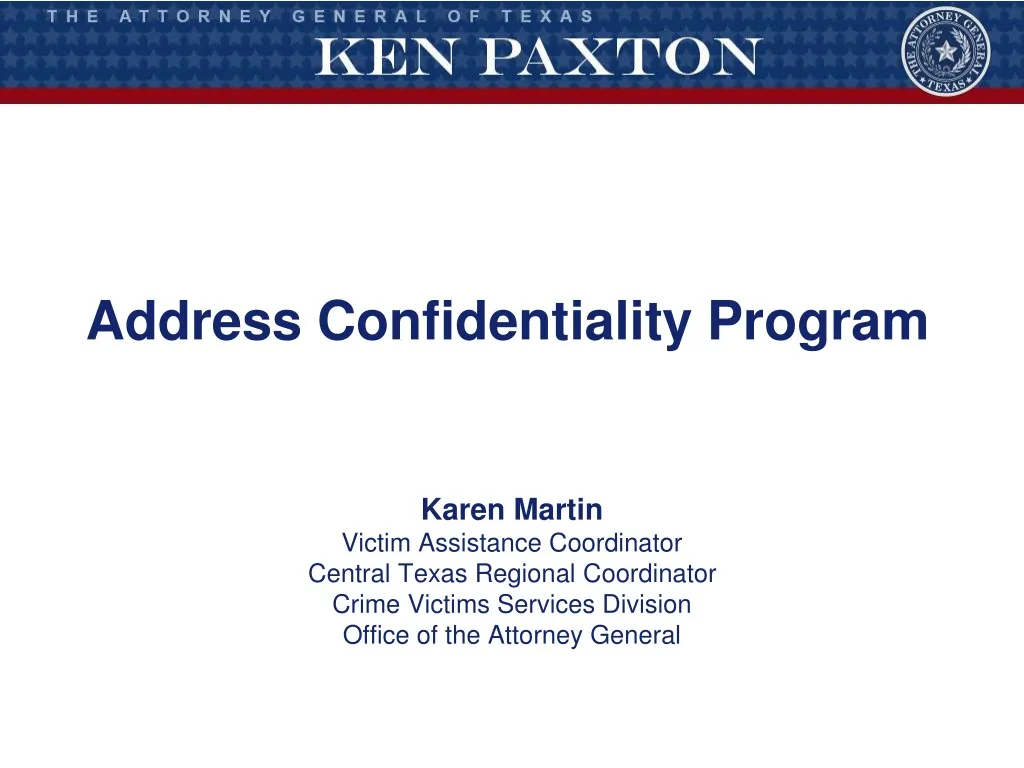 PPT Address Confidentiality Program PowerPoint Presentation, free