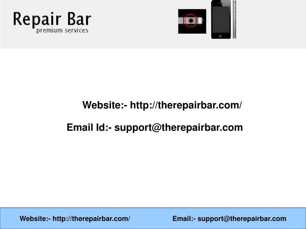 website http therepairbar com email n.