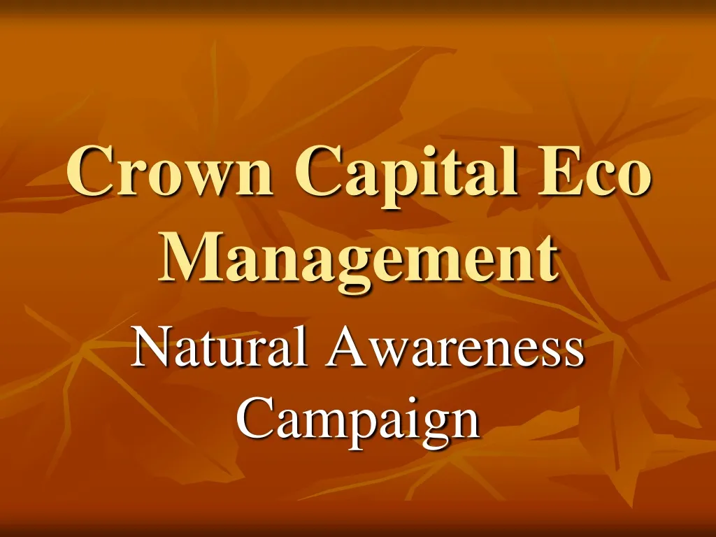 crown capital eco management n.
