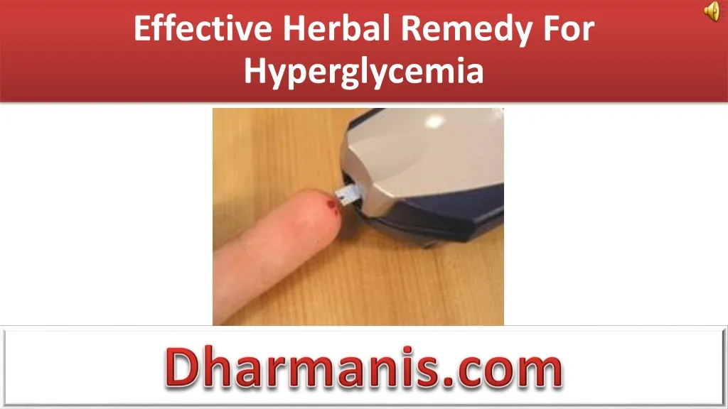 Hyperglycemia Remedy