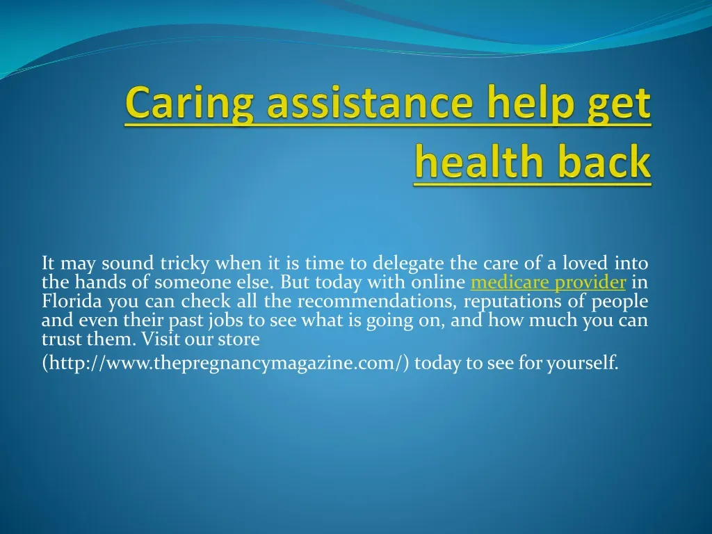 caring assistance help get health back n.