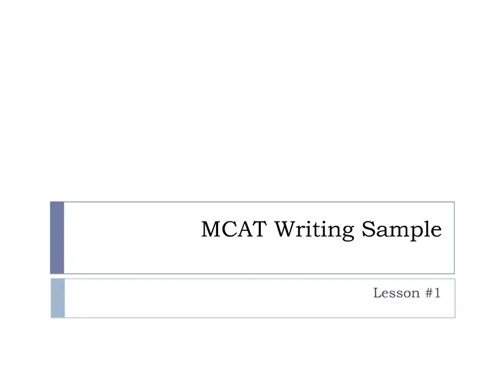 mcat essay requirement