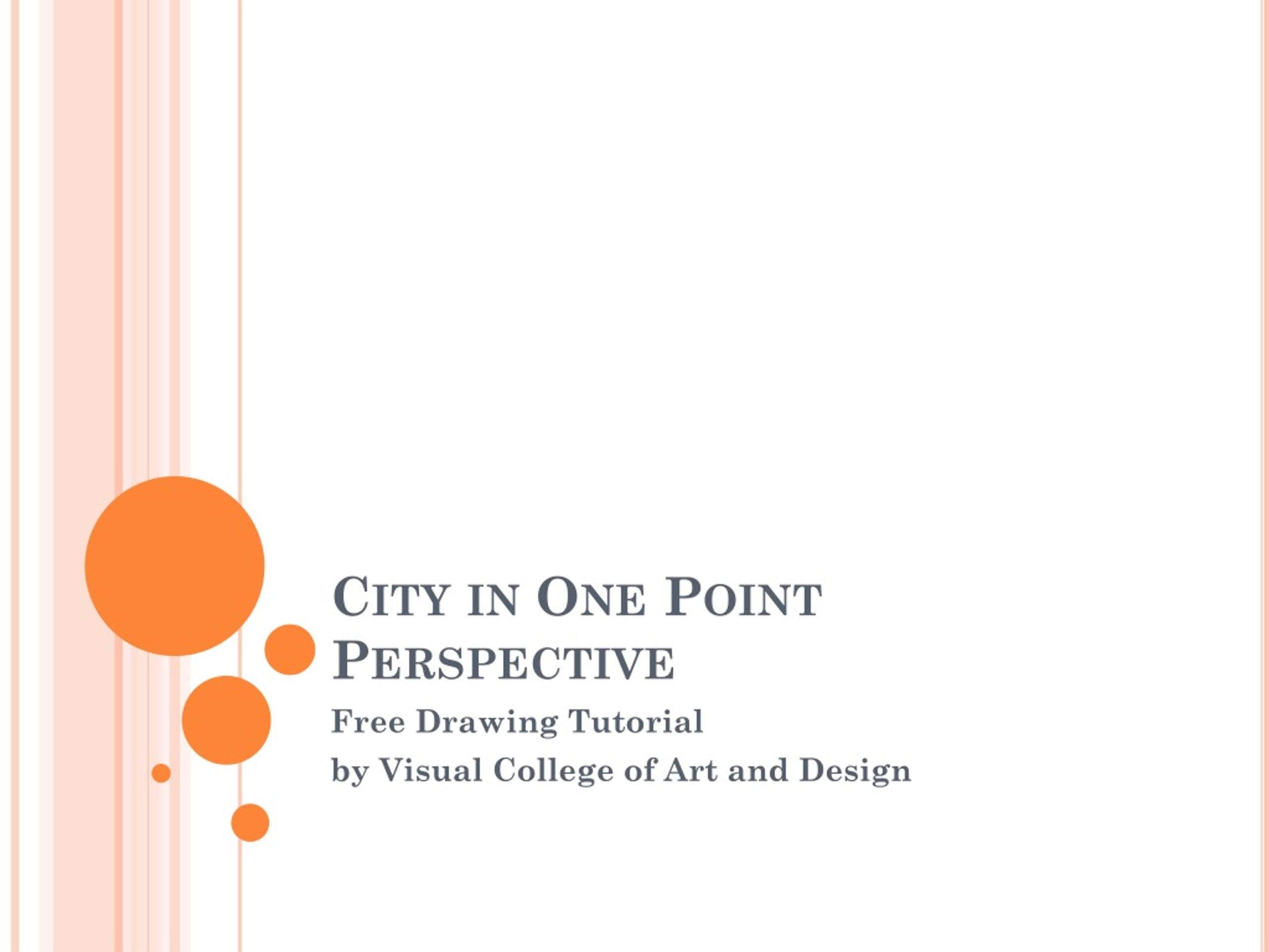 One Point Perspective Drawing Tutorial Stock Photo