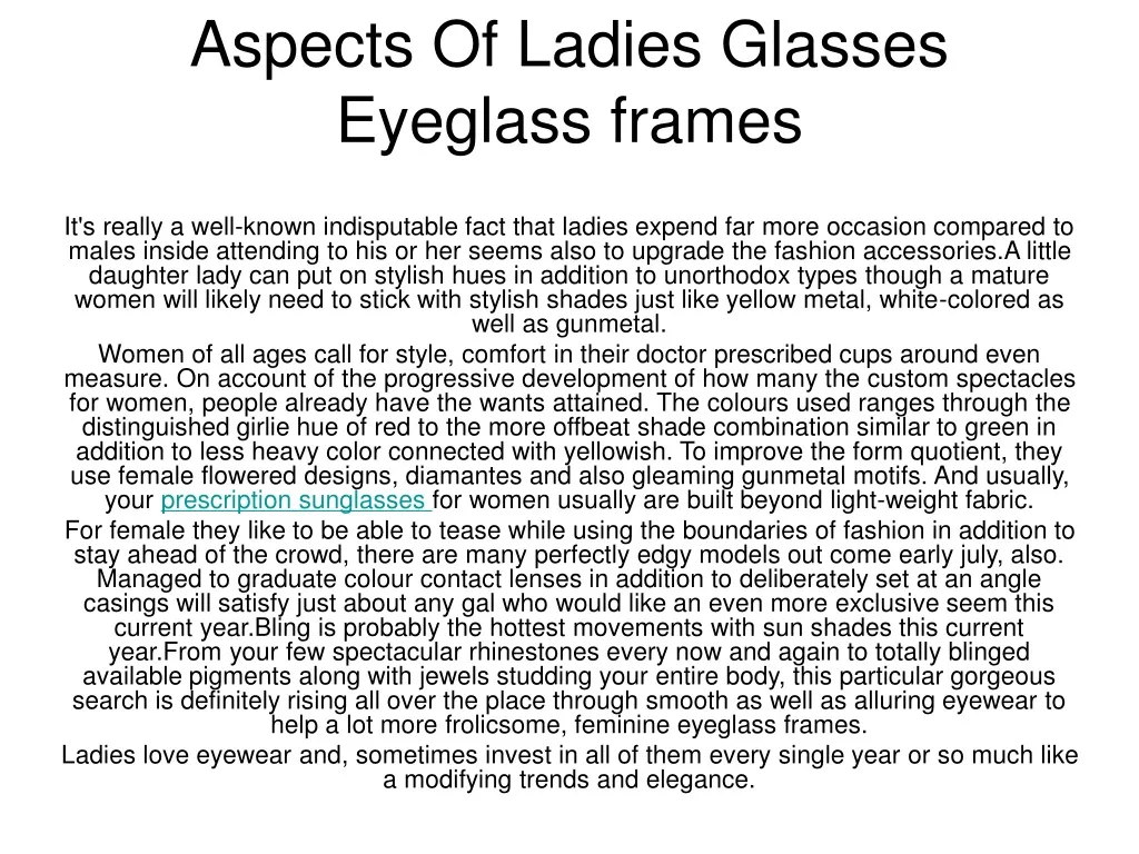 aspects of ladies glasses eyeglass frames n.