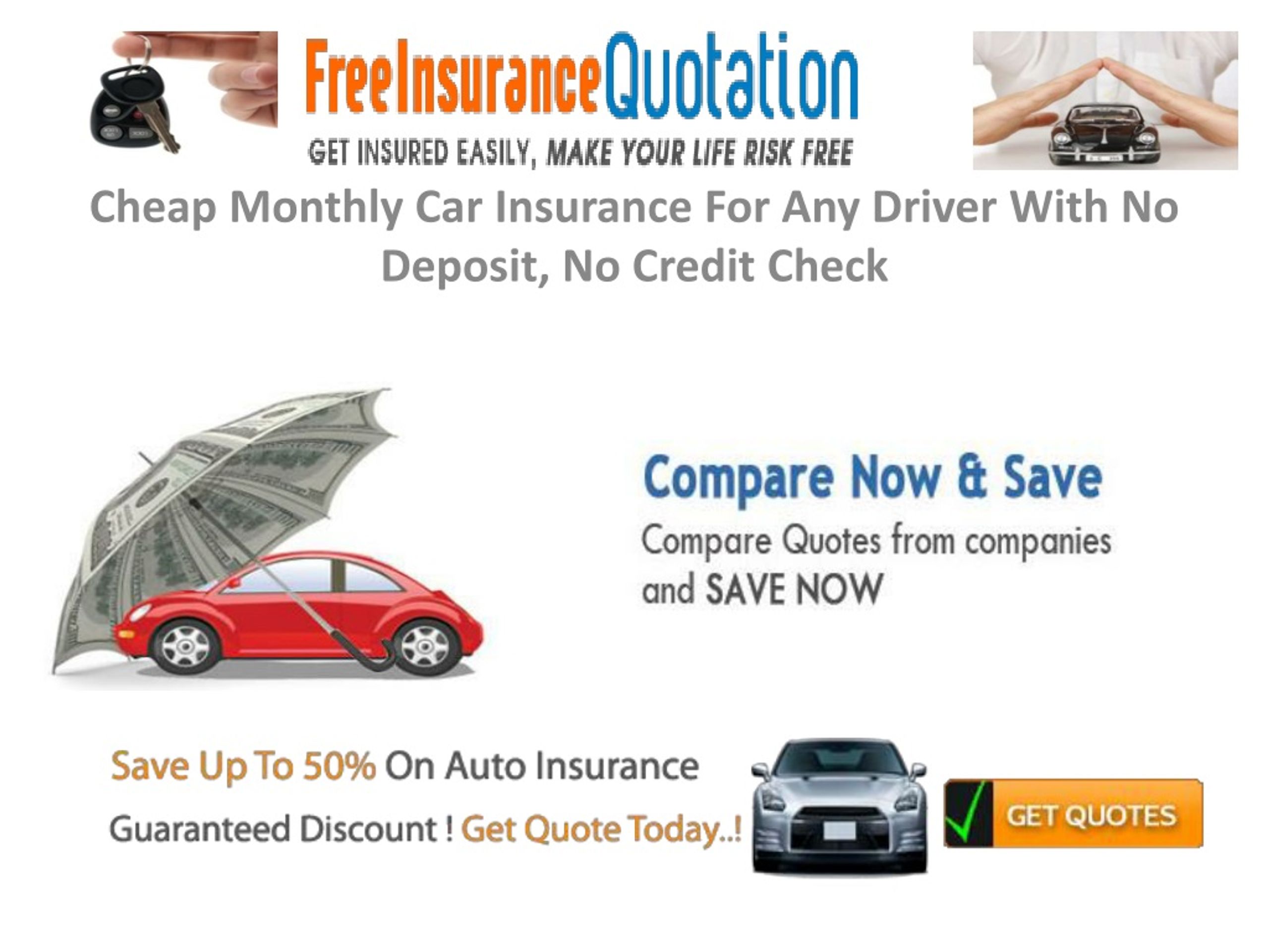 PPT - Cheap Monthly Car Insurance For Any Driver With No Deposit