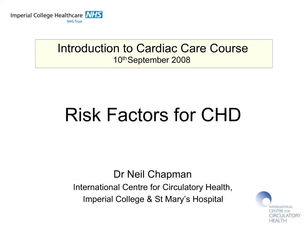 PPT - Risk Factors for CHD PowerPoint Presentation, free download - ID ...