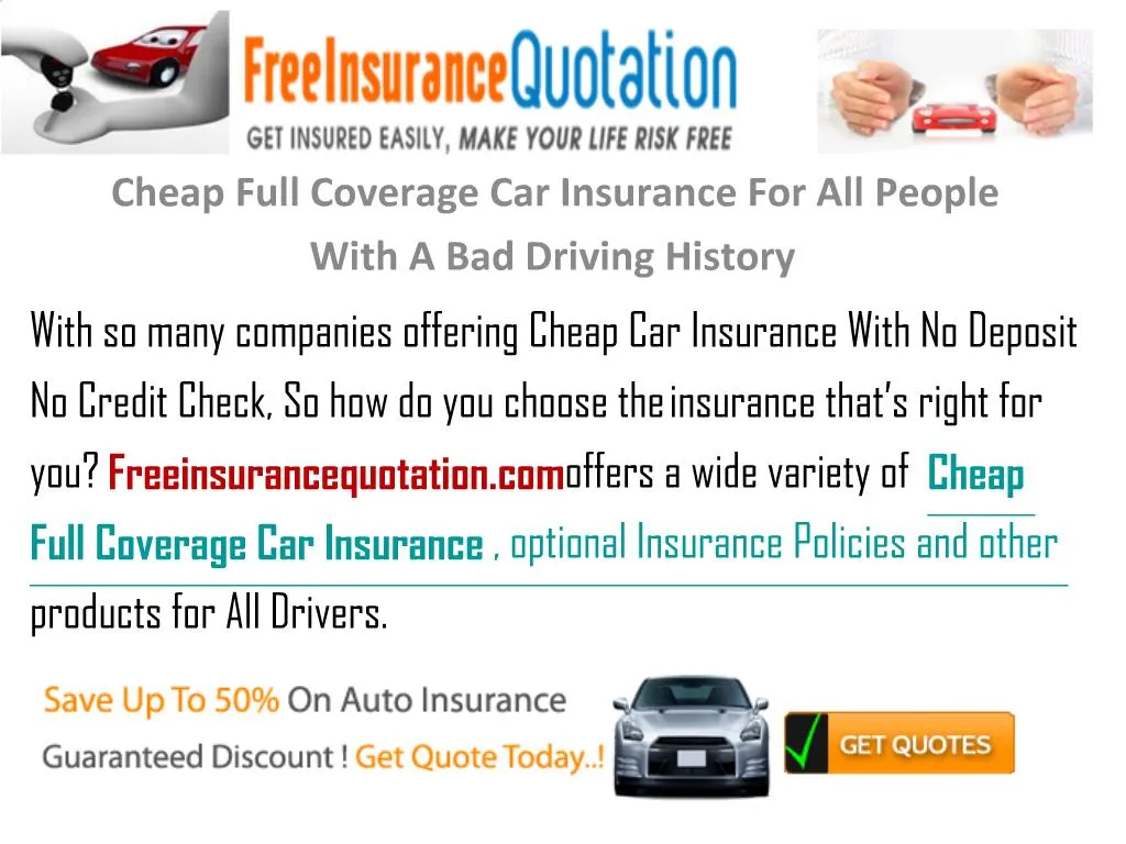 PPT - Cheap Full Coverage Car Insurance For All People PowerPoint