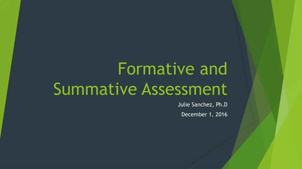 formative and summative assessment n.