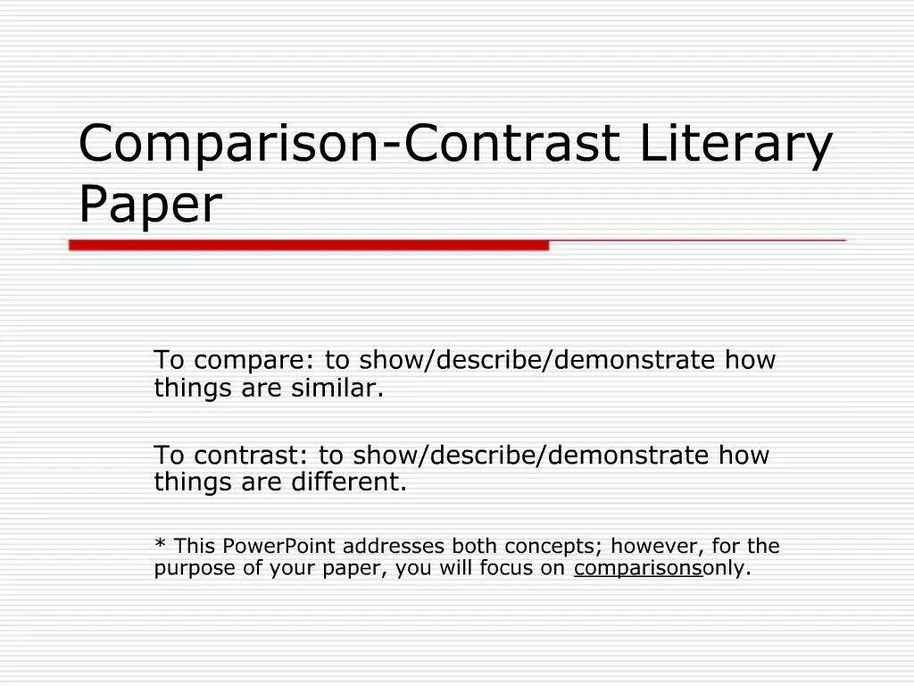compare and contrast background of the study in literature review
