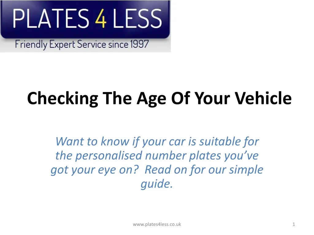 checking the age of your vehicle n.