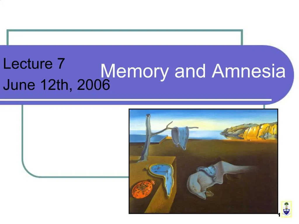 Ppt Memory And Amnesia Powerpoint Presentation Free Download Id