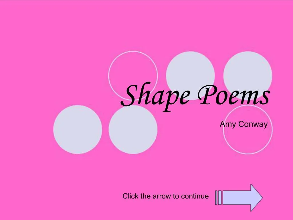 PPT - Shape Poems PowerPoint Presentation, free download - ID:1200884