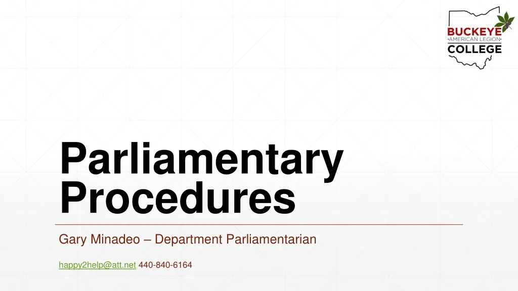 PPT - Parliamentary Procedures PowerPoint Presentation, free download ...