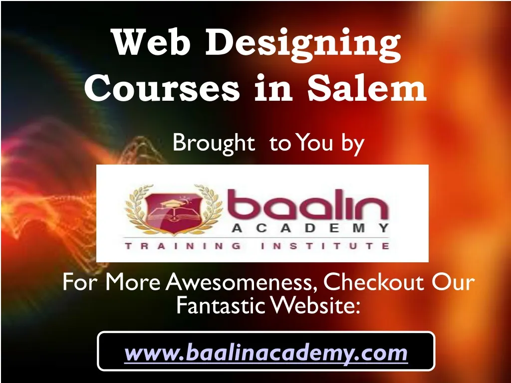 web designing courses in salem n.
