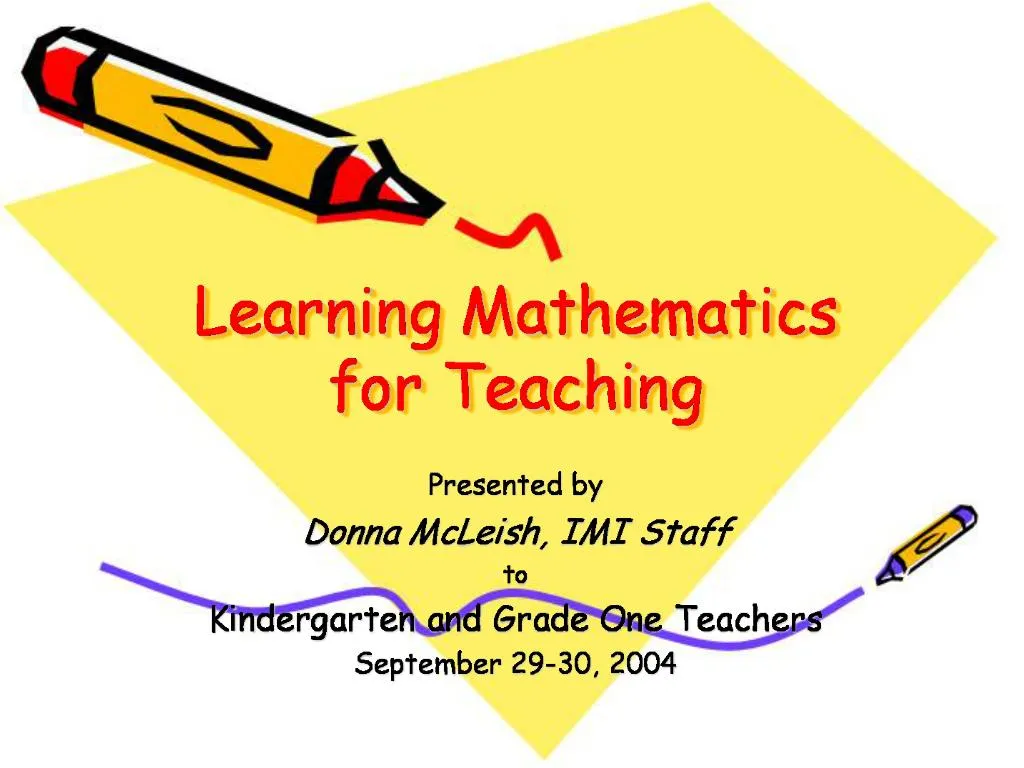 PPT - Learning Mathematics For Teaching PowerPoint Presentation, Free ...