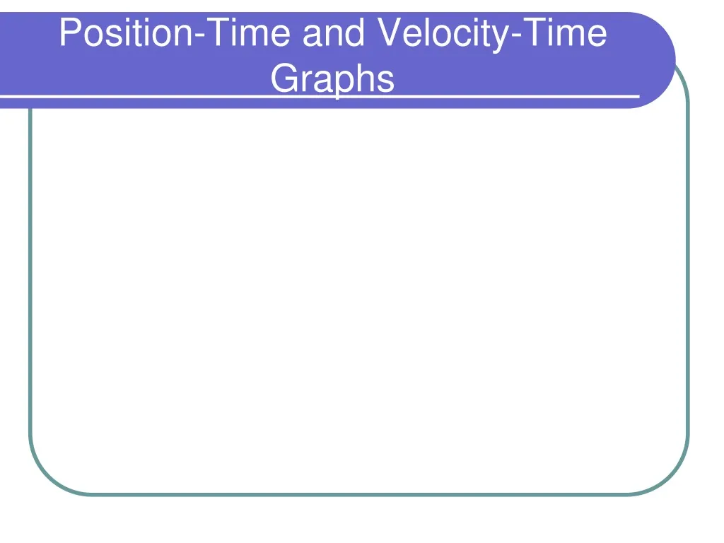 position time and velocity time graphs n.