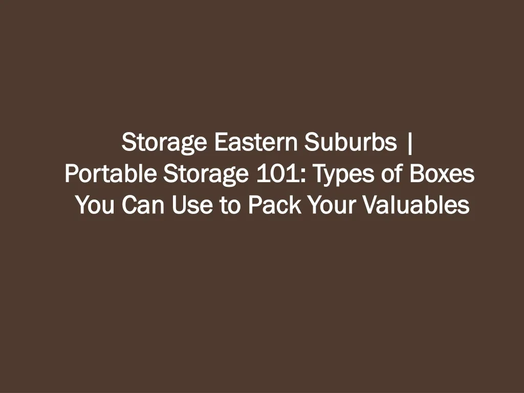 storage eastern suburbs portable storage n.