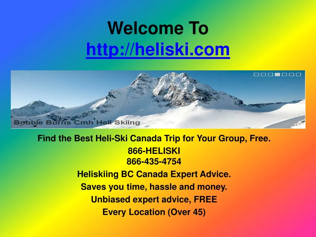 welcome to http heliski com n.
