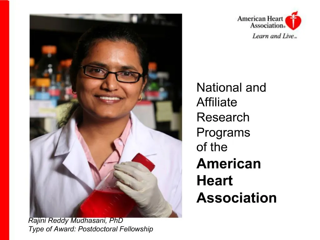 PPT National And Affiliate Research Programs Of The American Heart 