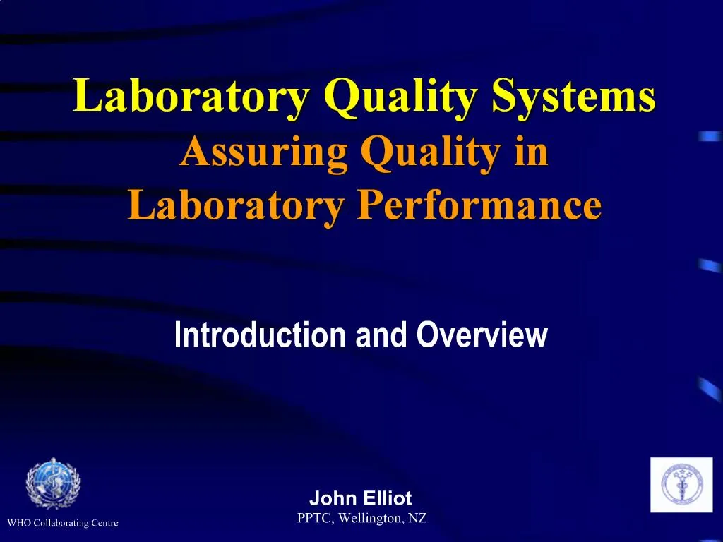 PPT - Laboratory Quality Systems Assuring Quality In Laboratory ...