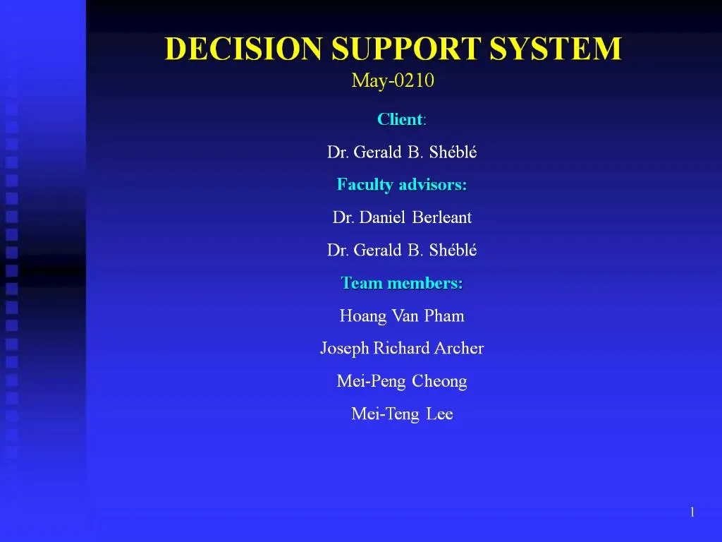 presentation about decision support system