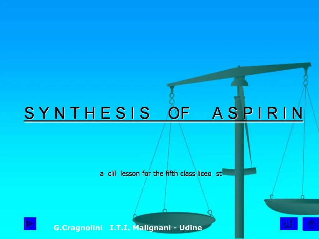 PPT S Y N T H E S I S OF A S P I R I N PowerPoint Presentation Free