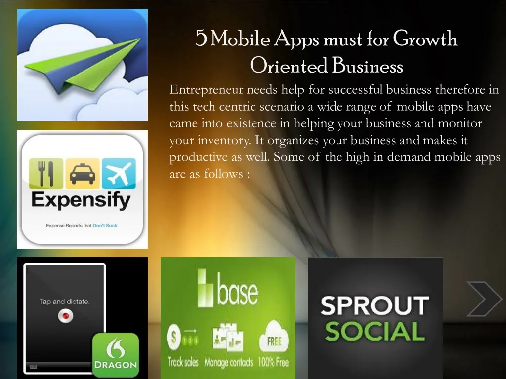 5 mobile apps must for growth oriented business n.