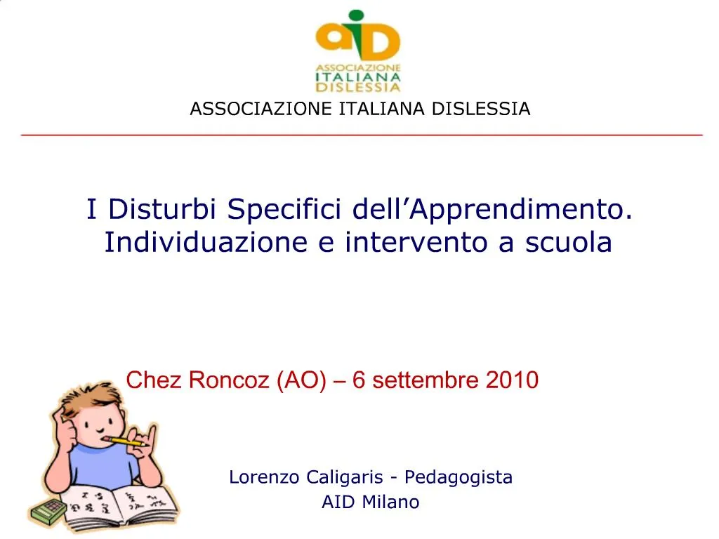 PPT - I Disturbi Specifici Dell Apprendimento. Individuazione E ...