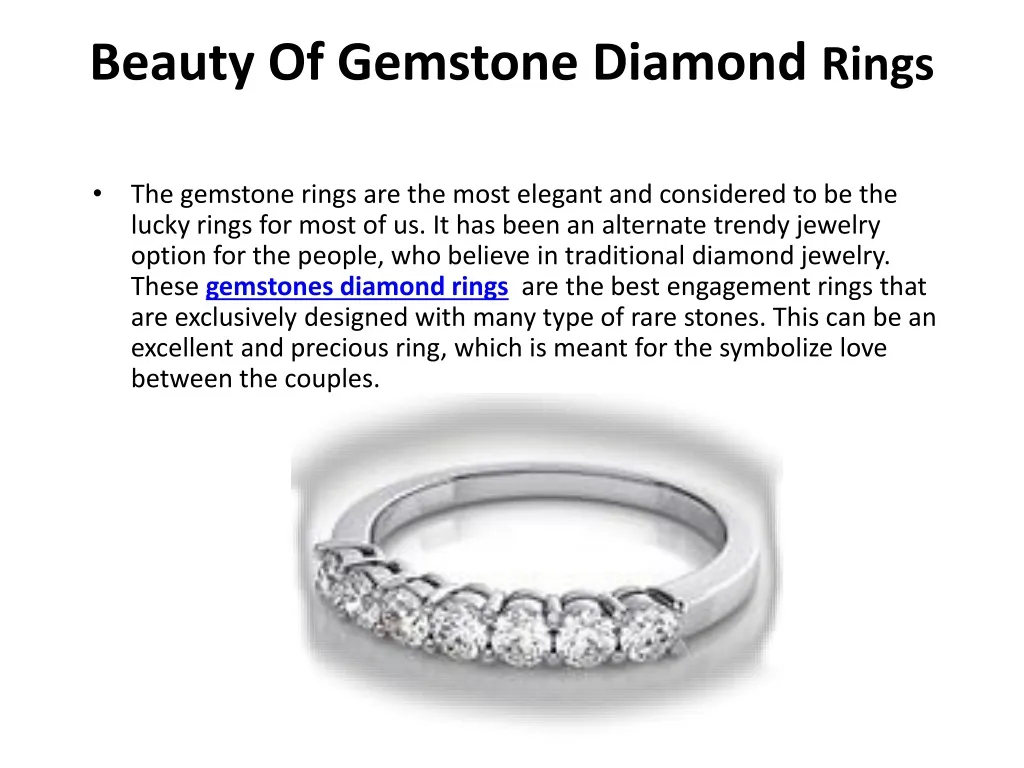 beauty of gemstone diamond rings n.