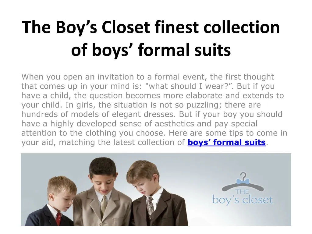 the boy s closet finest collection of boys formal suits n.