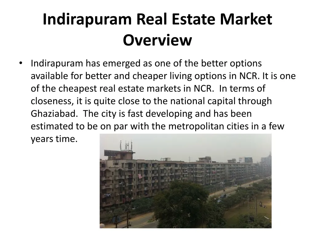 indirapuram real estate market overview n.