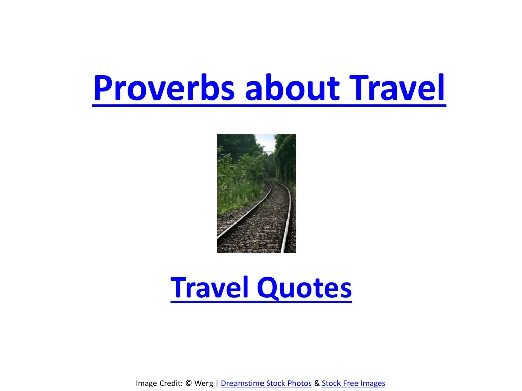 proverbs about travel n.