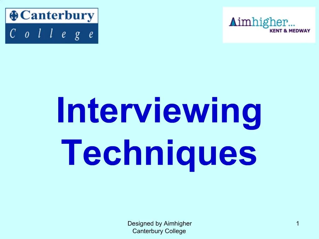 interview techniques presentation ppt