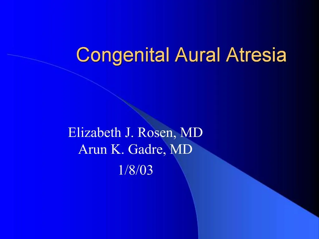 aural atresia refers to