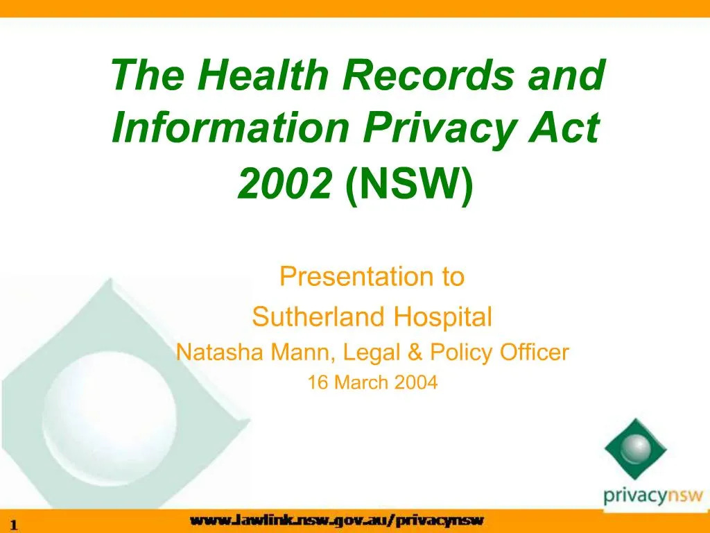 health information privacy act nsw