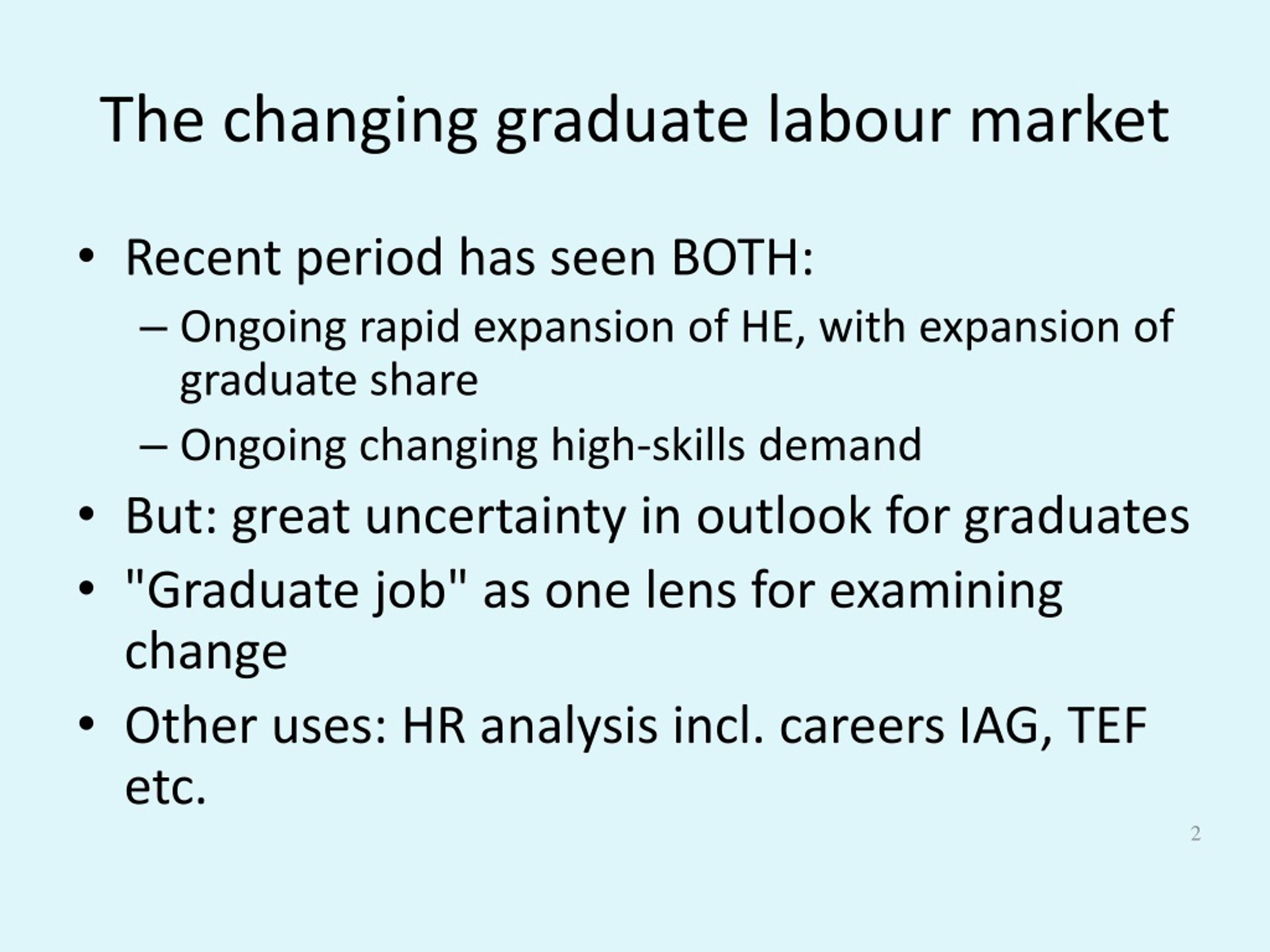 graduate labour market essay