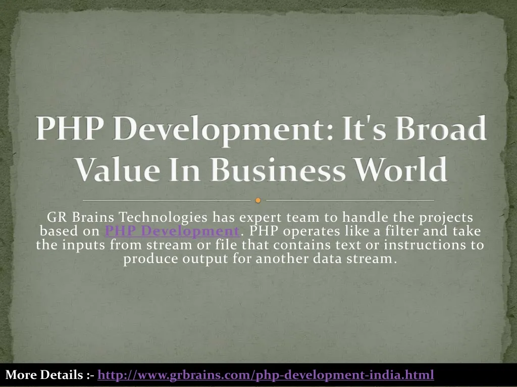 php development it s broad value in business world n.