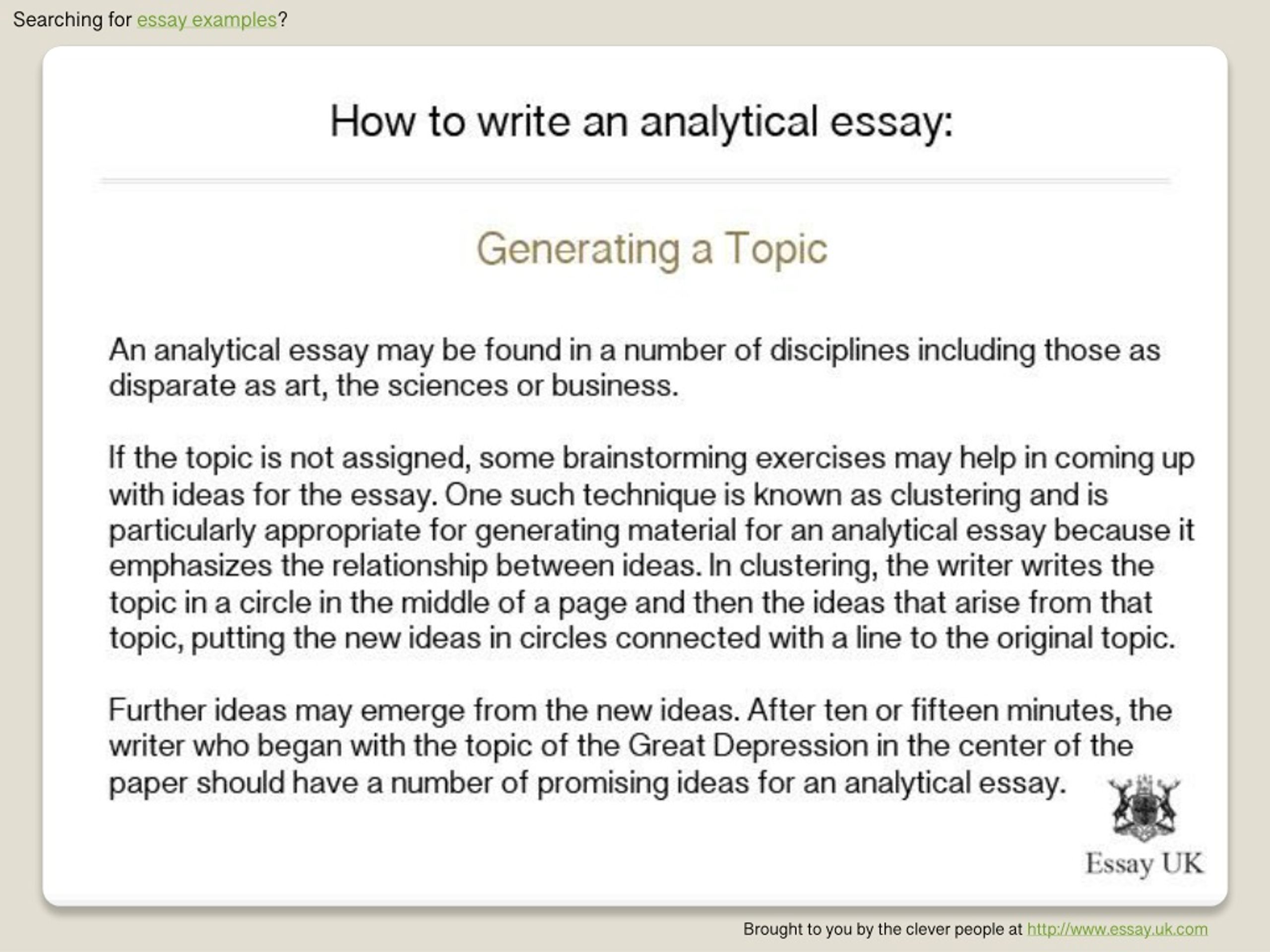 essay examples uk
