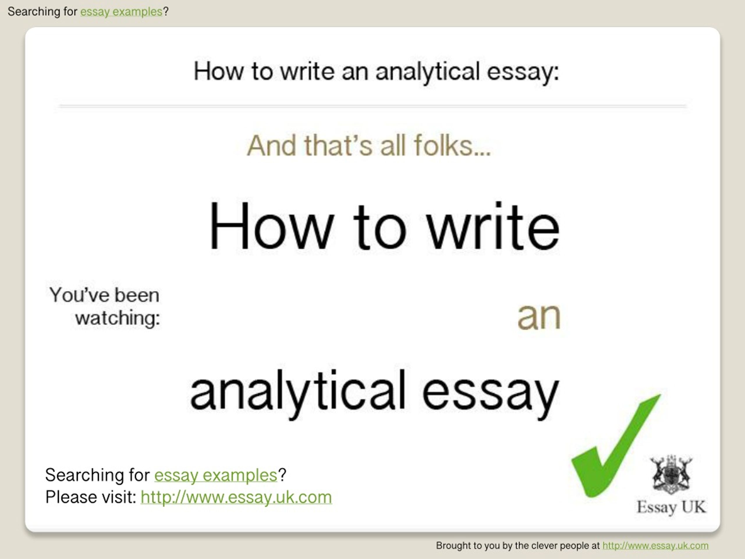 analytical essay sample