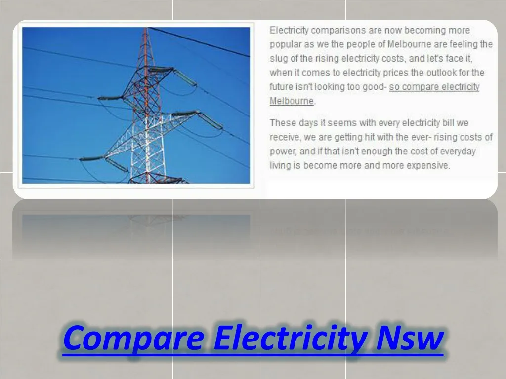 PPT Compare Electricity Nsw PowerPoint Presentation, free download