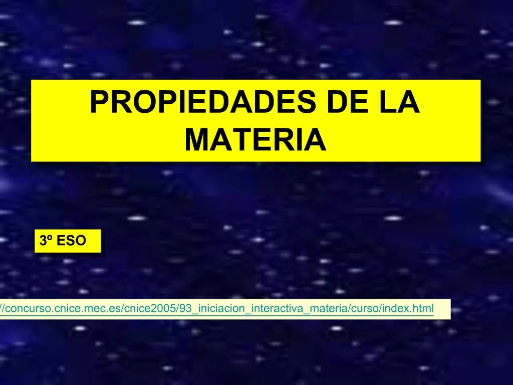 PPT - PROPIEDADES DE LA MATERIA PowerPoint Presentation, Free Download ...