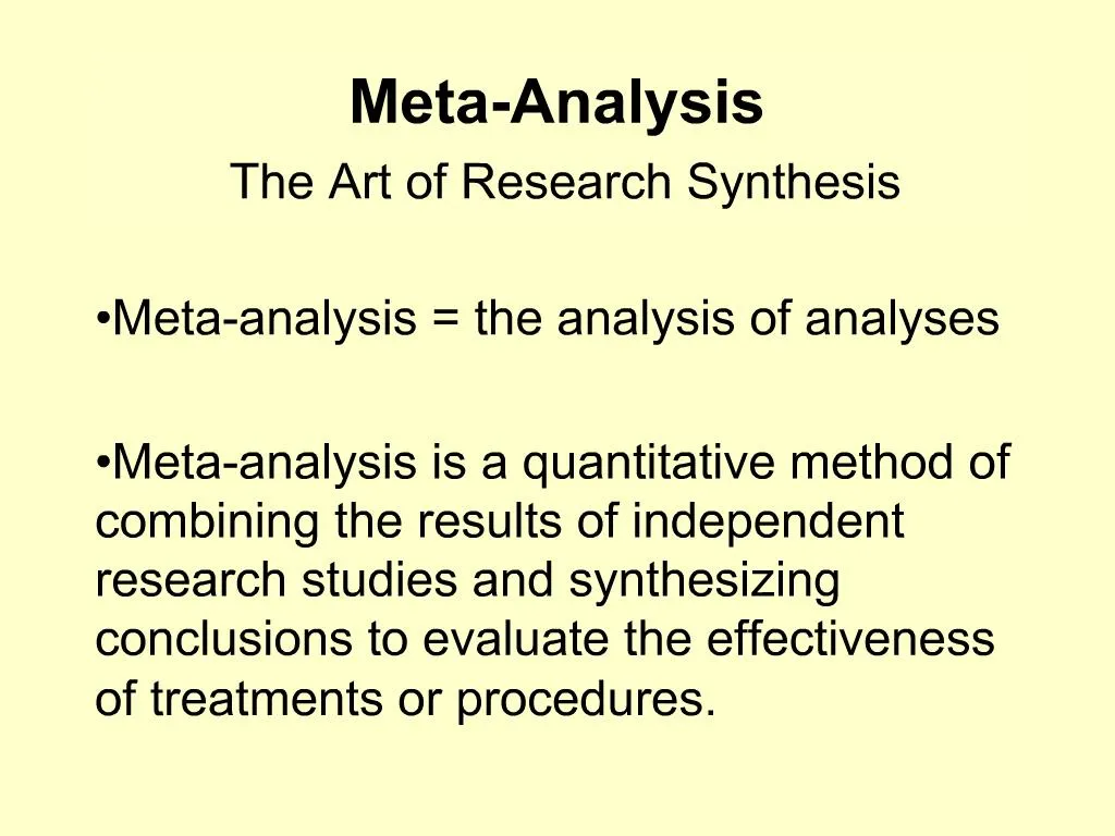 research synthesis and meta analysis a step by step approach