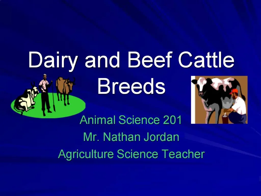 PPT Dairy and Beef Cattle Breeds PowerPoint Presentation, free