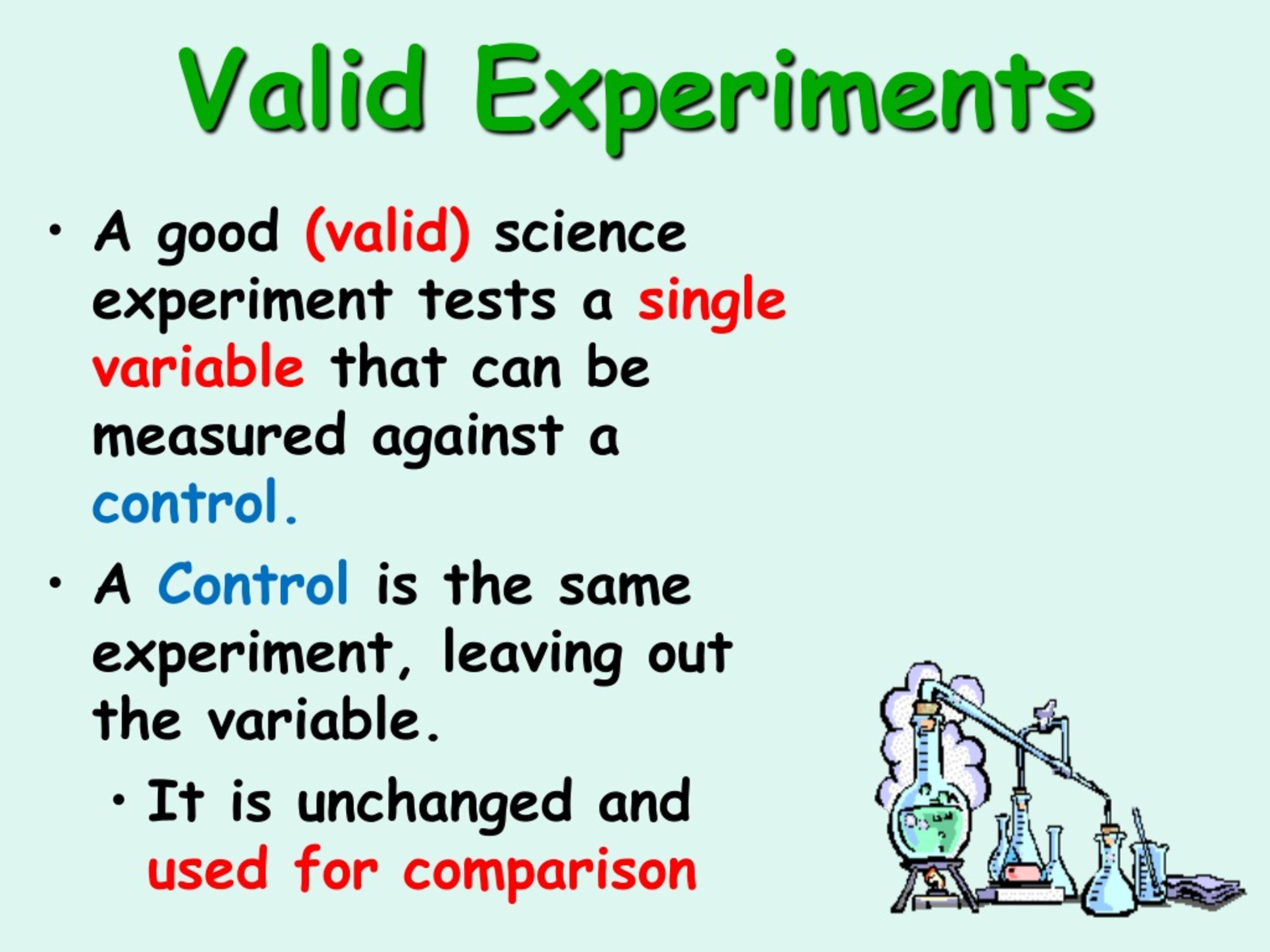 make an experiment valid