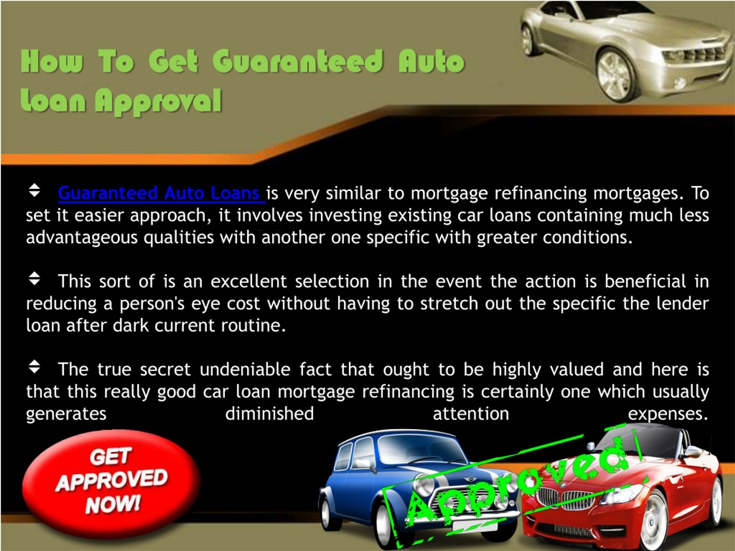 Guaranteed new car financing