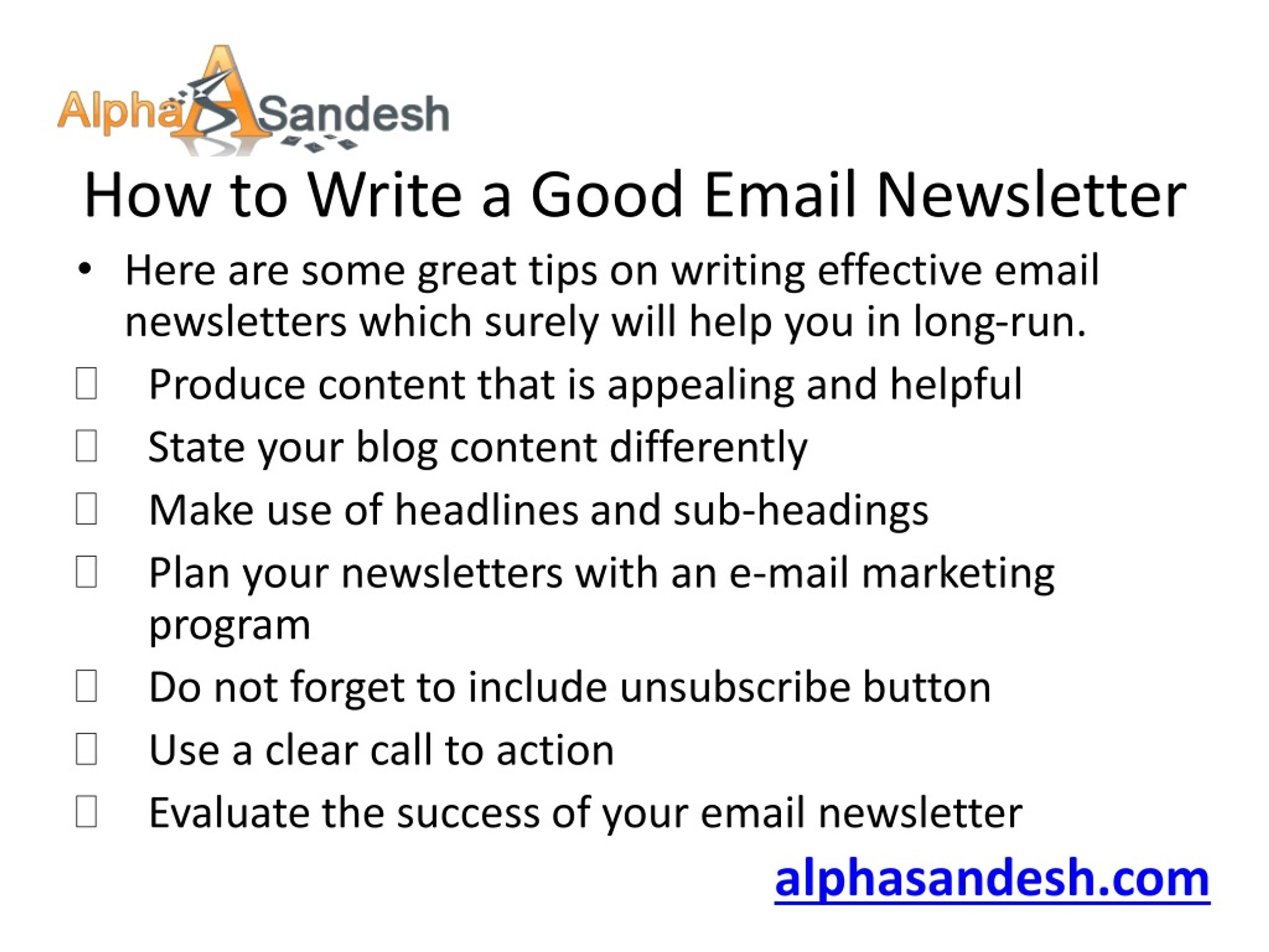 PPT - 27 Ways To Write Email Newsletters That Produce Leads