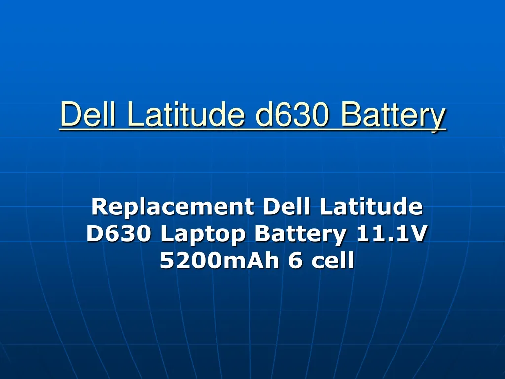 dell latitude d630 battery n.