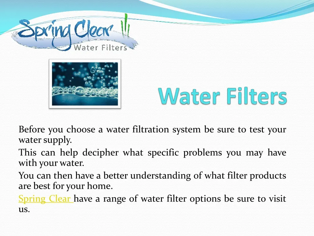 water filters n.