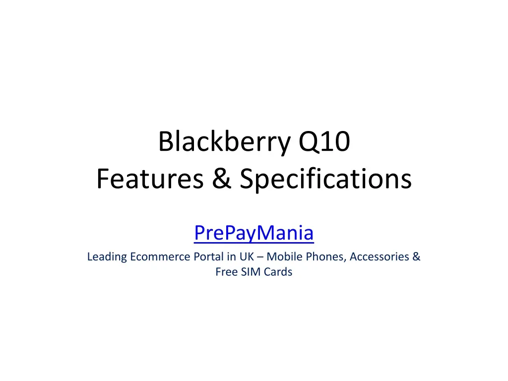 blackberry q10 features specifications n.